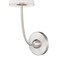 Z-Lite Shannon Wall Sconce, 1-Light, 5.25 In.W x 7.25 In.L x 17 In.H, Brushed Nickel/white 3040-1S-BN - alternate 3